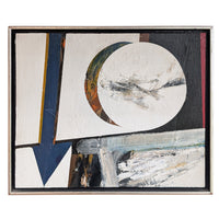 American Modernist Abstract Expressionist "Hard Edged" Oil on Canvas Painting by Budd Hopkins, 1967