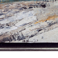 American Modernist Abstract Expressionist "Hard Edged" Oil on Canvas Painting by Budd Hopkins, 1967