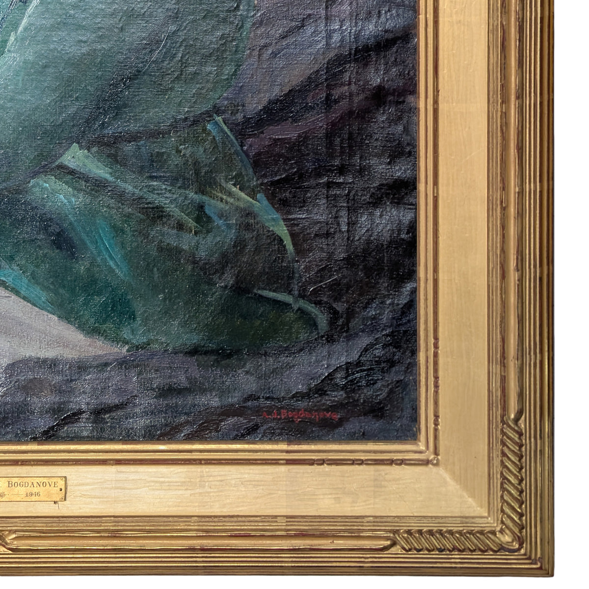 American Impressionist Portrait Painting of "Pearl" Monhegan Island Maine Coast by Abraham Jacob Bogdanove. 1930