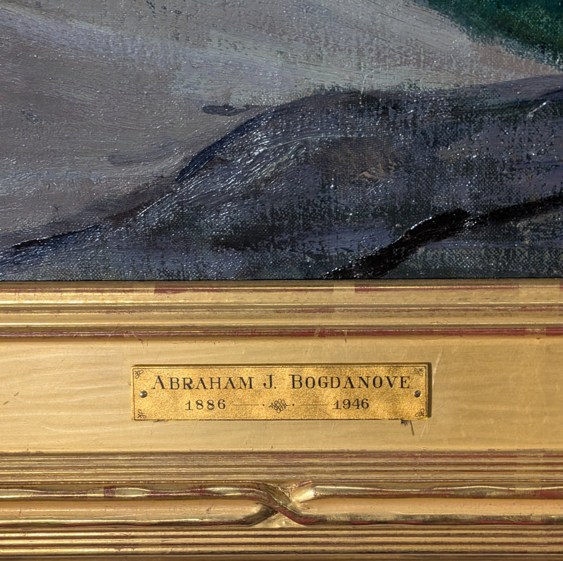 American Impressionist Portrait Painting of "Pearl" Monhegan Island Maine Coast by Abraham Jacob Bogdanove. 1930