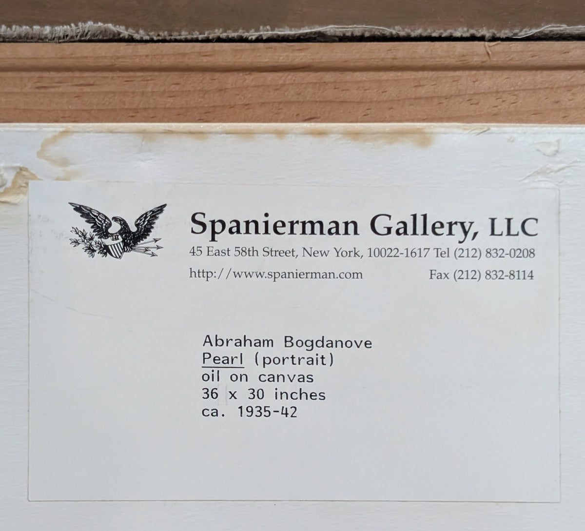 American Impressionist Portrait Painting of "Pearl" Monhegan Island Maine Coast by Abraham Jacob Bogdanove. 1930