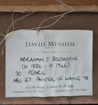 American Impressionist Portrait Painting of "Pearl" Monhegan Island Maine Coast by Abraham Jacob Bogdanove. 1930