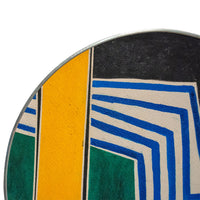 Abstract American Modernist Geometric Oil on Canvas Circular Painting New York by Pierre Clerk, 1968