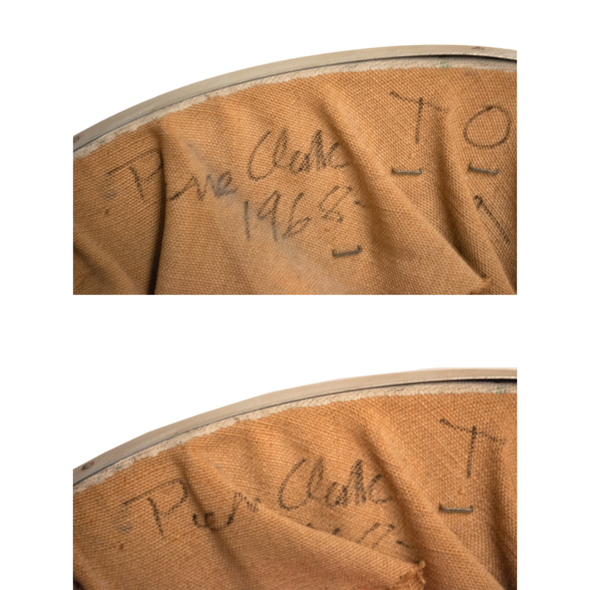 Abstract American Modernist Geometric Oil on Canvas Circular Painting New York by Pierre Clerk, 1968