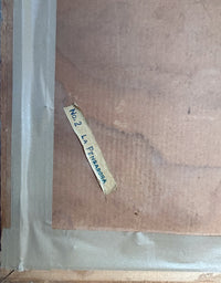 Large Charcoal Portrait Girl Writing Letter La Pensadora The Thinker Puerto Rico by Juan De Prey, 1930