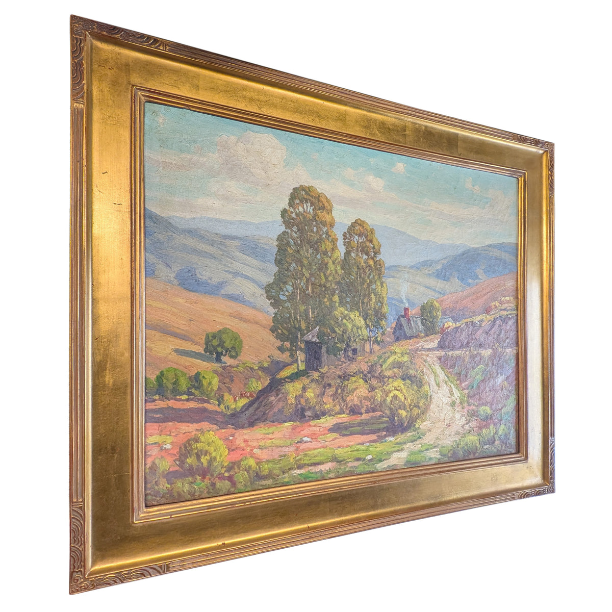 American Impressionist Oil on Canvas Painting "California Highlands" Los Angeles by Charles Smith, 1930