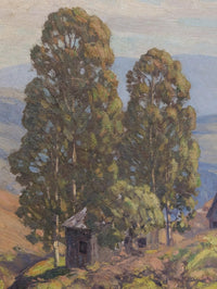 American Impressionist Oil on Canvas Painting "California Highlands" Los Angeles by Charles Smith, 1930