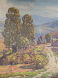 American Impressionist Oil on Canvas Painting "California Highlands" Los Angeles by Charles Smith, 1930