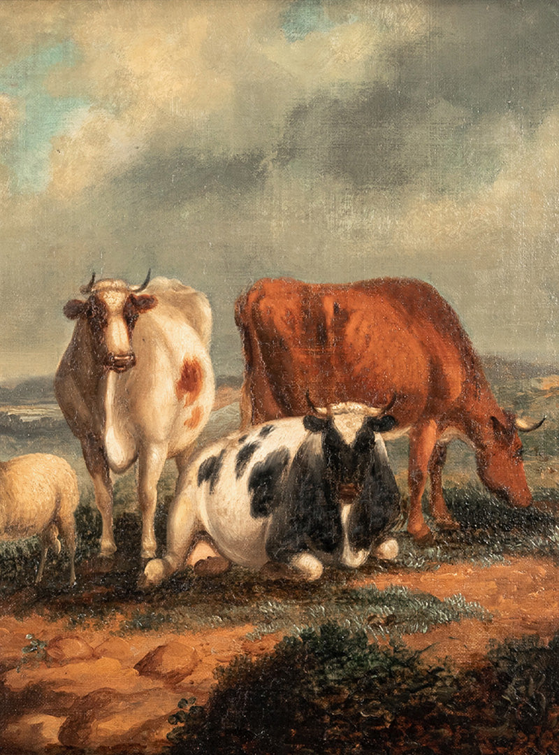 Thomas Sydney Cooper Cattle Painting Closeup