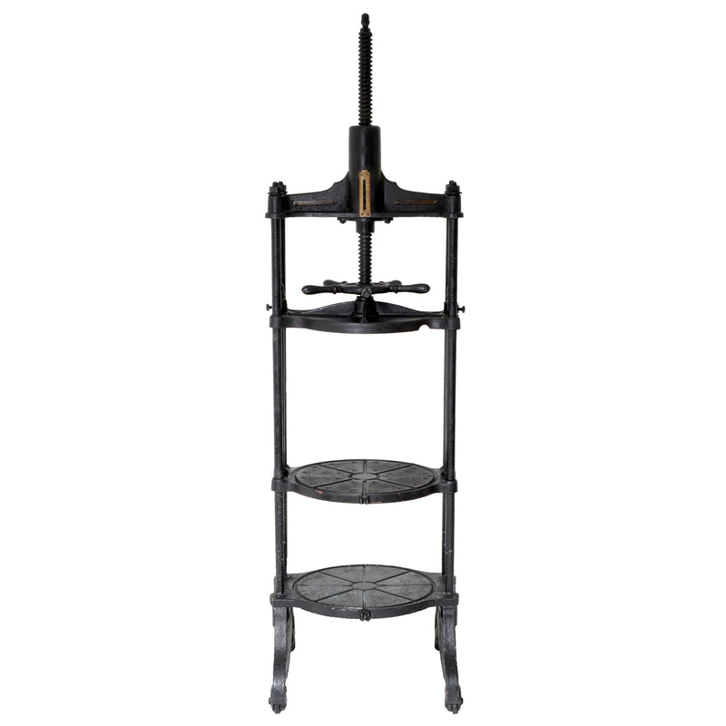 Antique English Cast Iron Cheese Press by Thomas Corbett of Shrewsbury, circa 1880