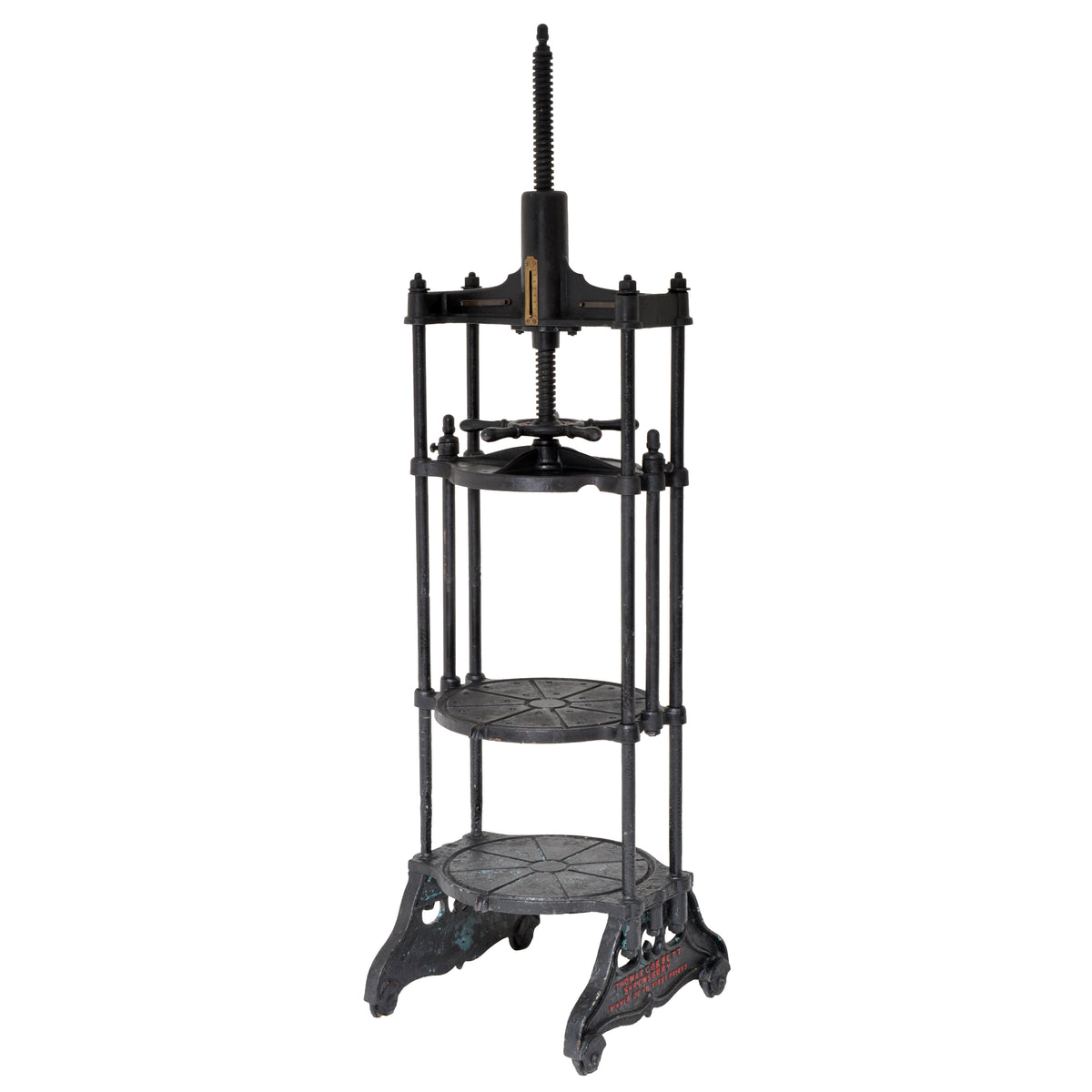 Antique English Cast Iron Cheese Press by Thomas Corbett of Shrewsbury, circa 1880