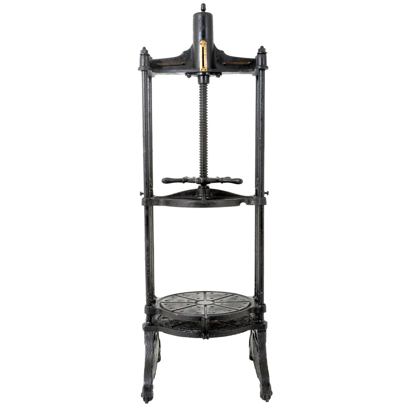 Antique English Cast Iron Cheese Press by Thomas Corbett of Shrewsbury, circa 1880