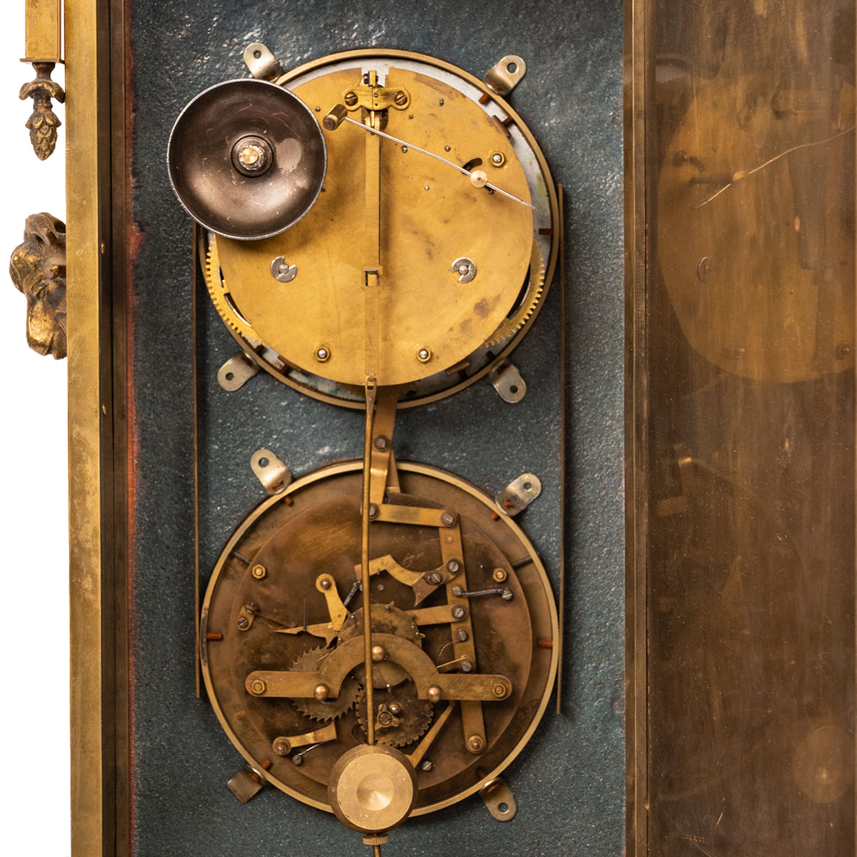 Large Antique French Cloisonné & Brass Astronomical 8 Day Calendar Clock, Circa 1890