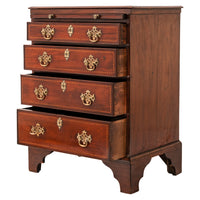 Antique Georgian Inlaid Mahogany Gentleman's Chest of Drawers Dresser, Circa 1750