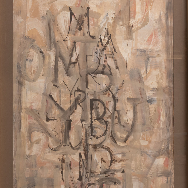 Abstract Surrealist Cubist Painting Oregon Artist Louis Bunce 1959 "Tablet"