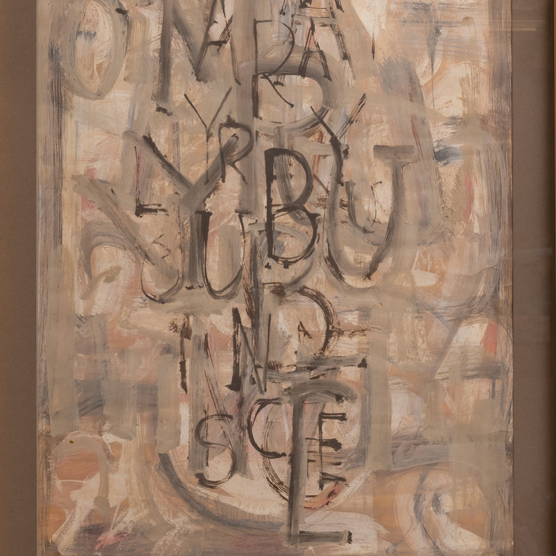 Abstract Surrealist Cubist Painting Oregon Artist Louis Bunce 1959 "Tablet"