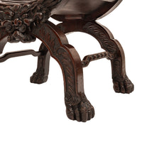 Antique American Robert Mitchell Carved Chinoiserie Savonarola Dragon Chair Circa 1900