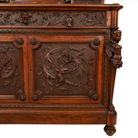 Antique Italian Renaissance Revival Walnut Carved 'Mermaid" Dresser Chest Circa 1870