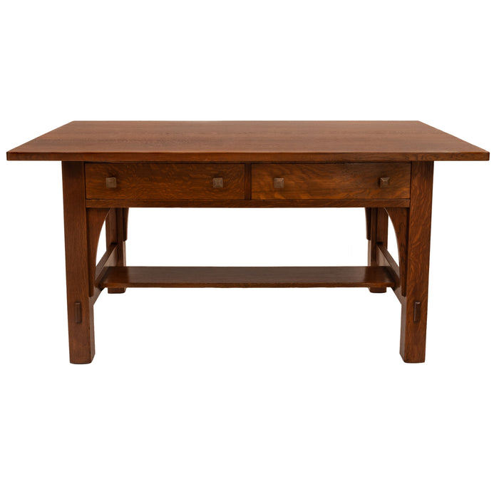 Antique American Arts Crafts Mission Oak Limberts Library writing Table Desk, Circa 1900