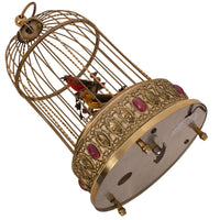 Antique German Singing Twin Bird Cage Music Box Automaton Karl Griesbaum, Circa 1950