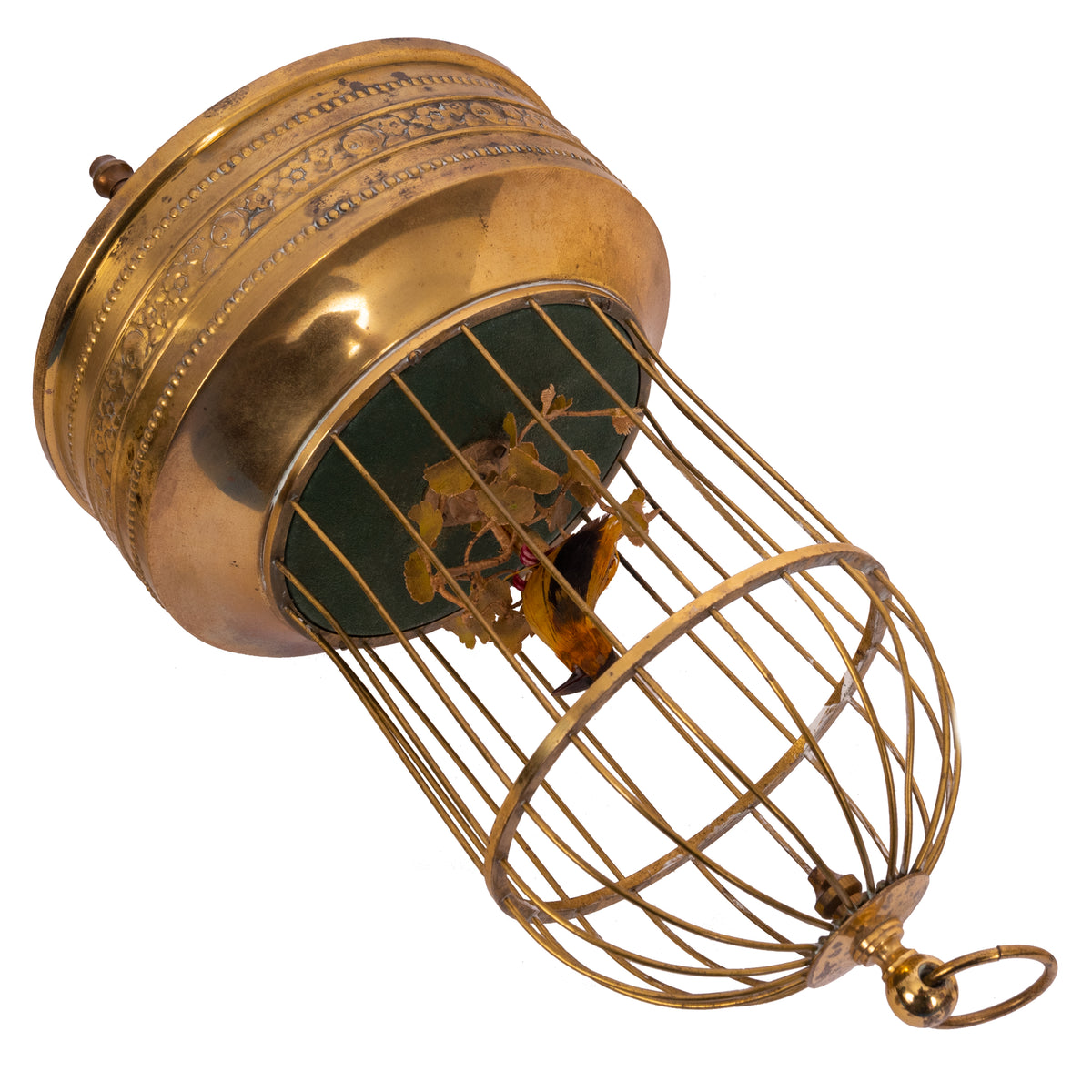 Antique German Singing Bird in a Cage Music Box Automaton Karl Griesbaum 1930