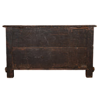 Antique 18th Century Spanish Colonial Carved Cedar Coffer Chest Mexico 1750