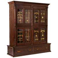 Antique Masonic Temple Display Filing Cabinet Bookcase Washington Lodge, Circa 1880