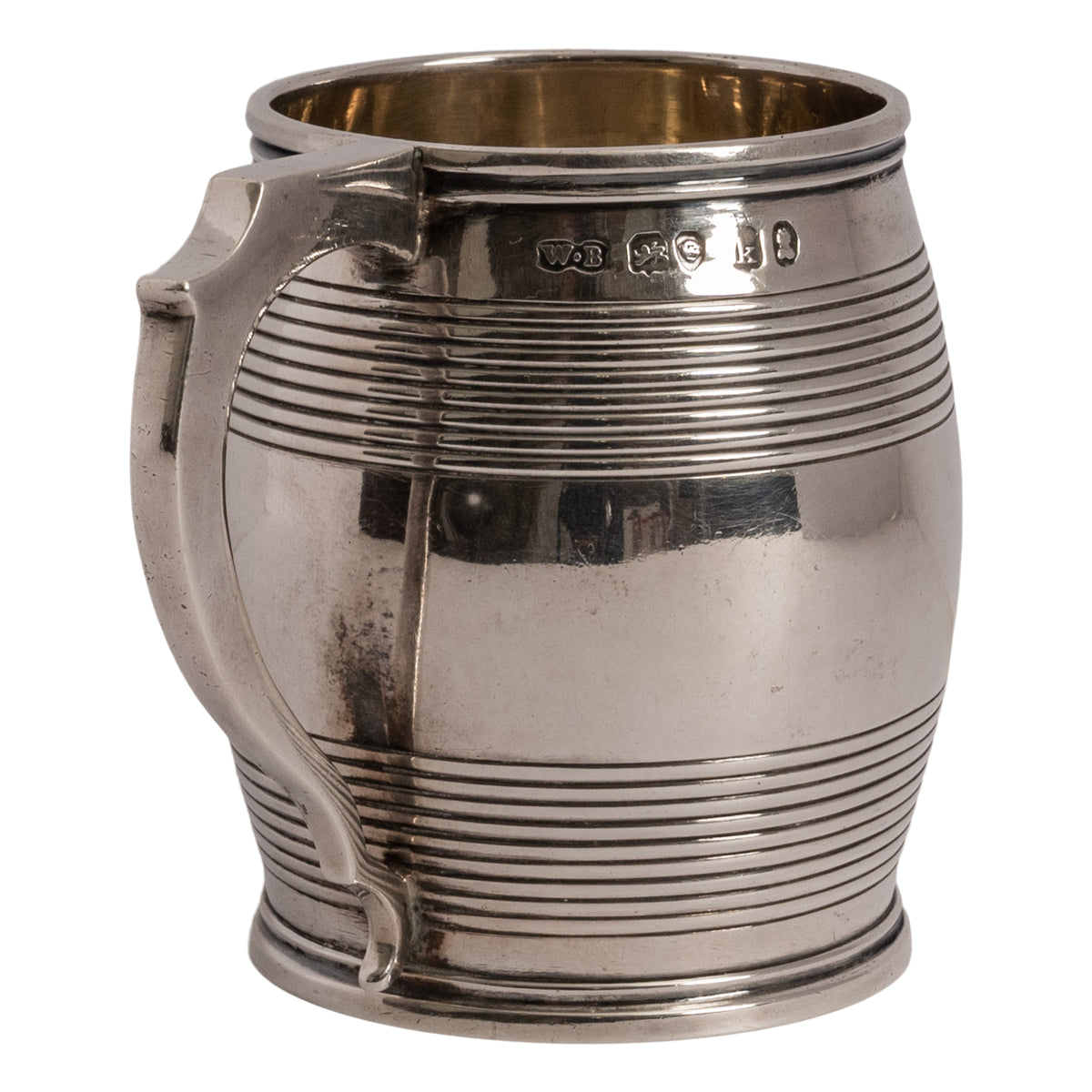 Antique English Georgian Sterling Silver William Bateman Christening Cup, 1825