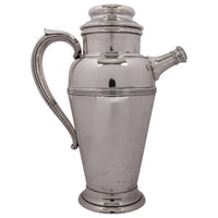 Antique American Art Deco Sterling Silver Cocktail Shaker Pitcher by Fisher, Circa 1930