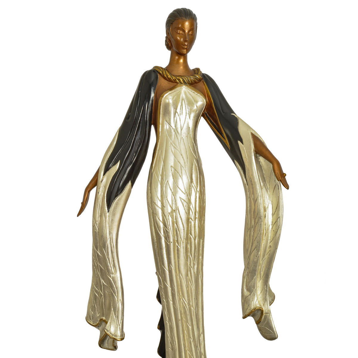 Art Deco "Fire Leaves" Bronze Female Statue Sculpture Limited Edition Erté