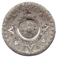 Large Mid Century Modern Mexican Sterling Silver Aztec Calendar Wall Charger, 1960s