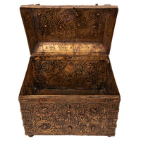 Antique 16th Century Islamic Safavid Al Jazari Combination Locking Brass Casket. Circa 1550