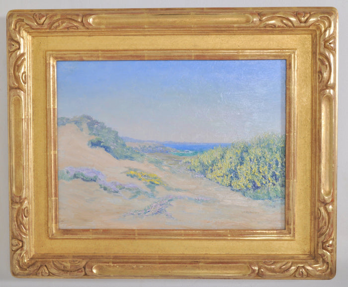 Oil on Board, "Sand Dunes Near Spanish Bay," by Lillie May Nicholson (1884-1964)