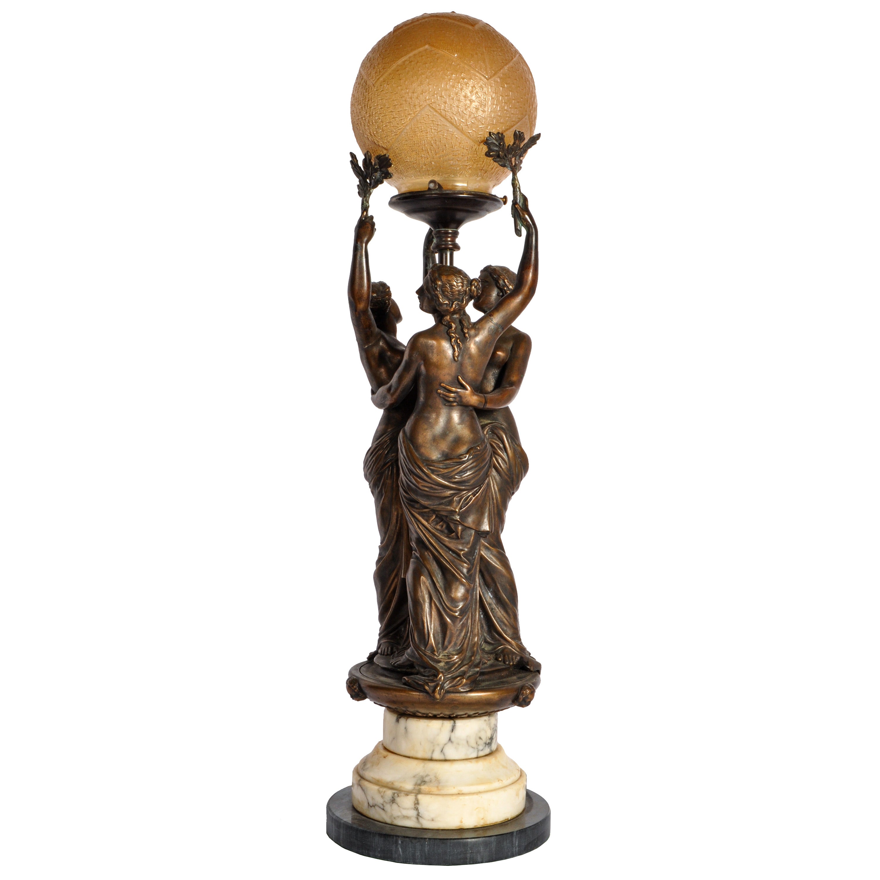 Bronze statue lamps hot