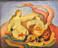 Oil Painting 'Nudes' by Mexican Painter Jorge González Velázquez