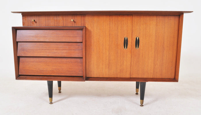 Mid-Century Modern Teak Credenza Sideboard by "Beautility," Circa 1960.