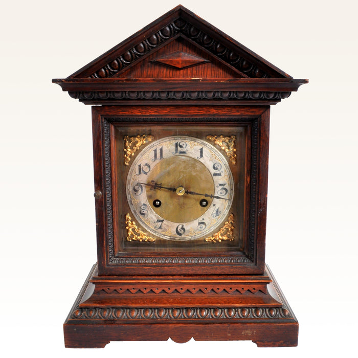 Antique German 8-Day Chiming Mantel Clock by Junghan's, circa 1890