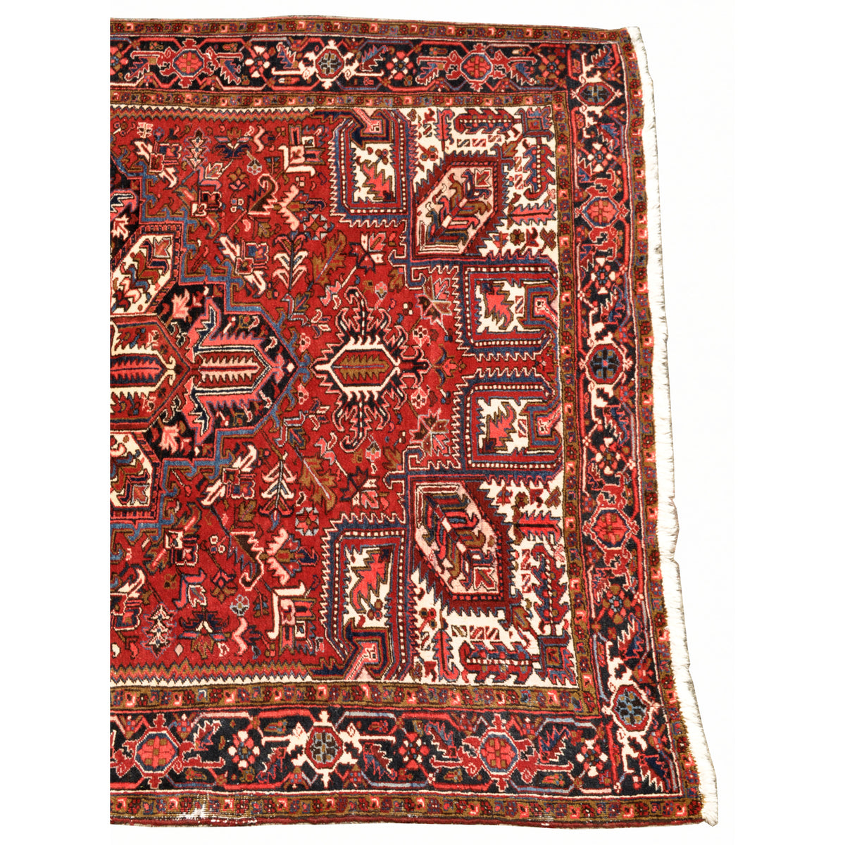 Antique / Vintage Persian Handwoven Heriz Carpet, circa 1940 (8.5' x 11.5')