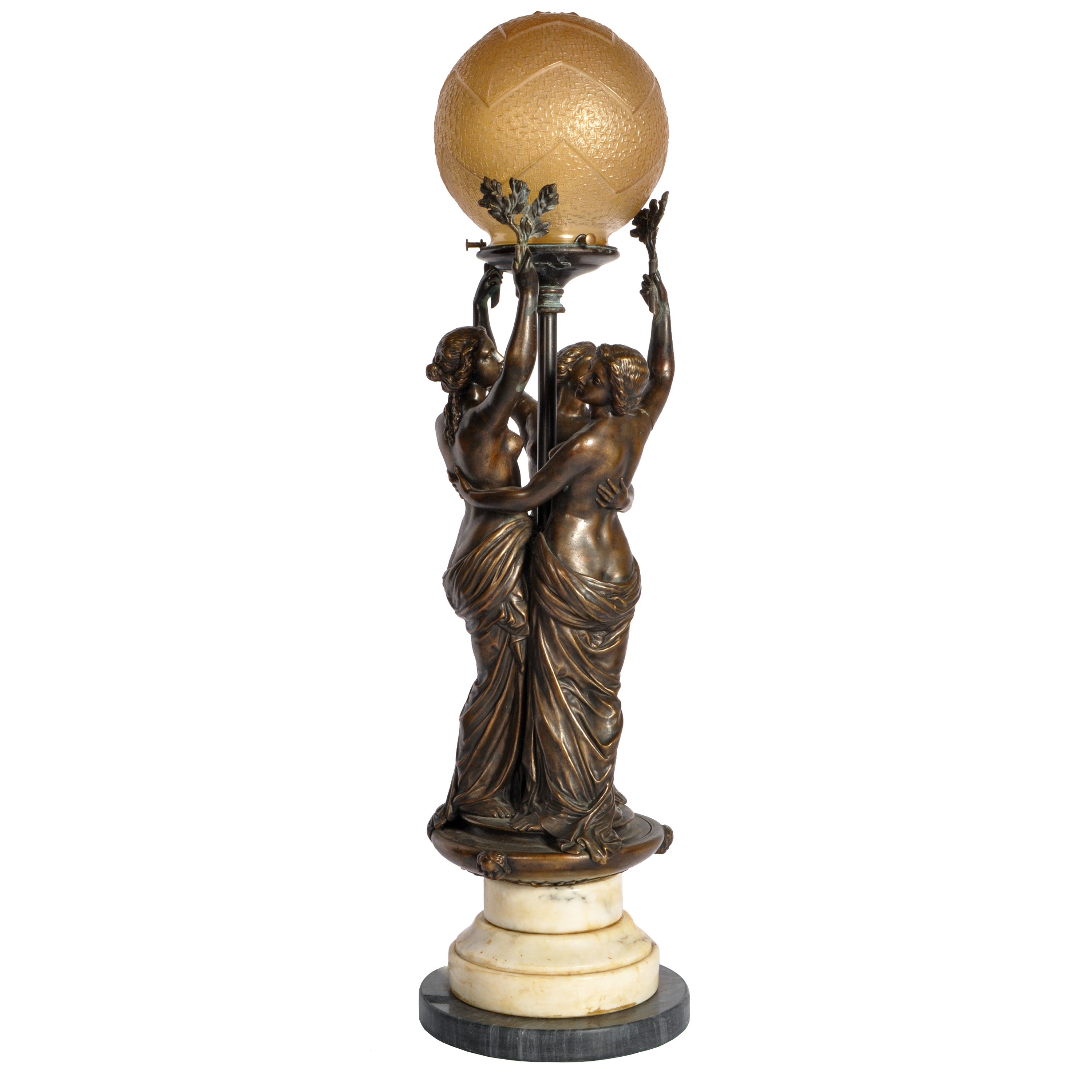 Antique French Bronze & Marble Statue / Sculpture / Table Lamp, The Th –  BLOOMSBURY FINE ART & ANTIQUES