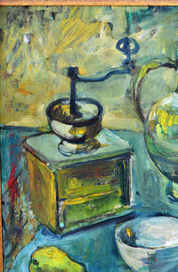 German Expressionist Still Life Oil Painting by Paul Kleinschmidt (1883-1949), 1946