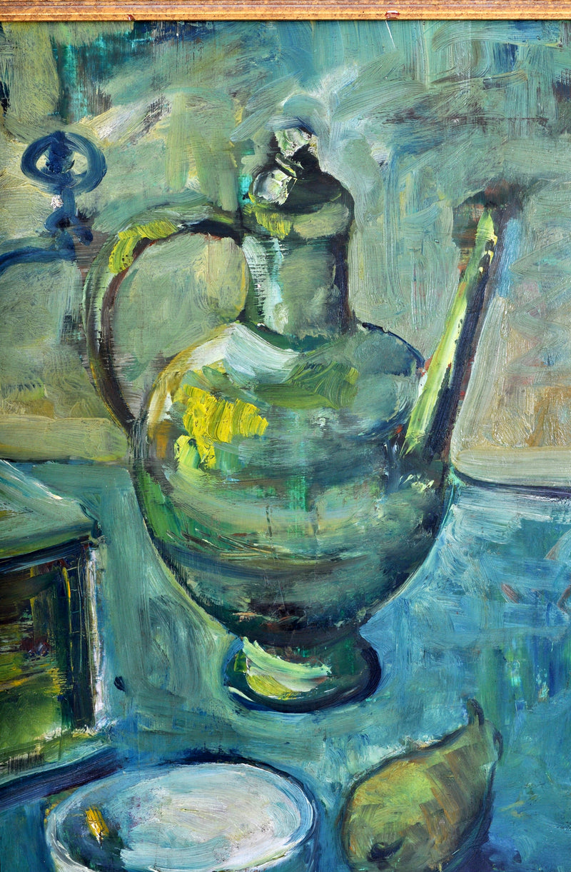 German Expressionist Still Life Oil Painting by Paul Kleinschmidt (1883-1949), 1946