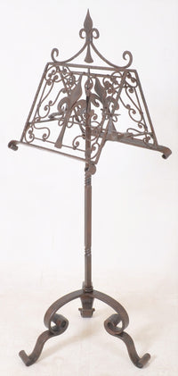Antique French Gothic Wrought Iron Music Stand, Circa 1850