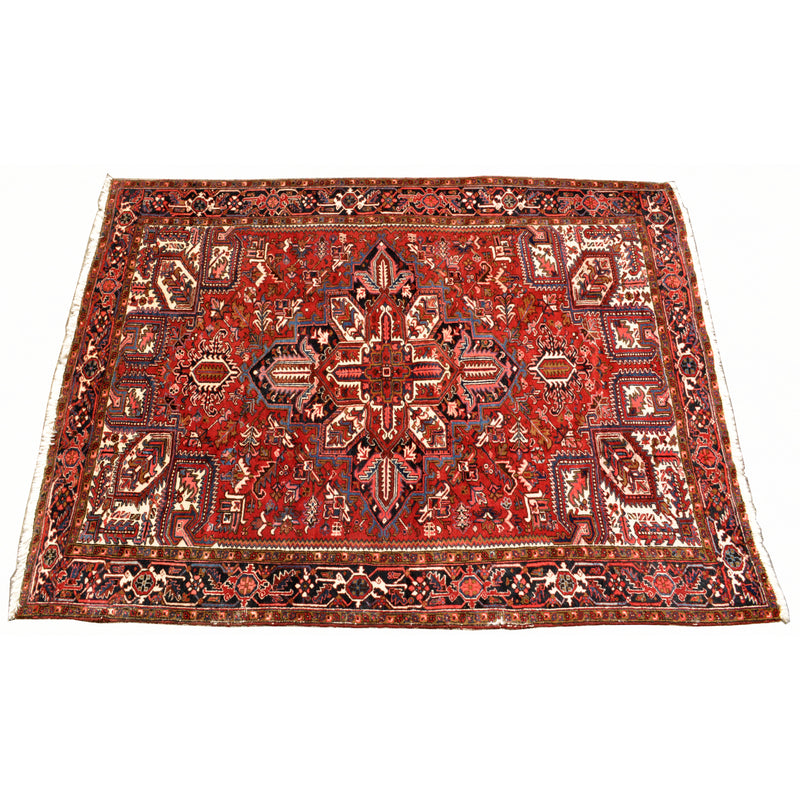 Antique / Vintage Persian Handwoven Heriz Carpet, circa 1940 (8.5' x 11.5')