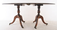 Antique Regency Style Flame Mahogany Twin Pedestal Dining Table, Circa 1890