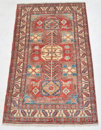 Caucasian Style Vegetable Dyed Star Kazak Rug