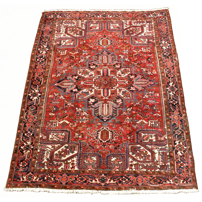 Antique / Vintage Persian Handwoven Heriz Carpet, circa 1940 (8.5' x 11.5')