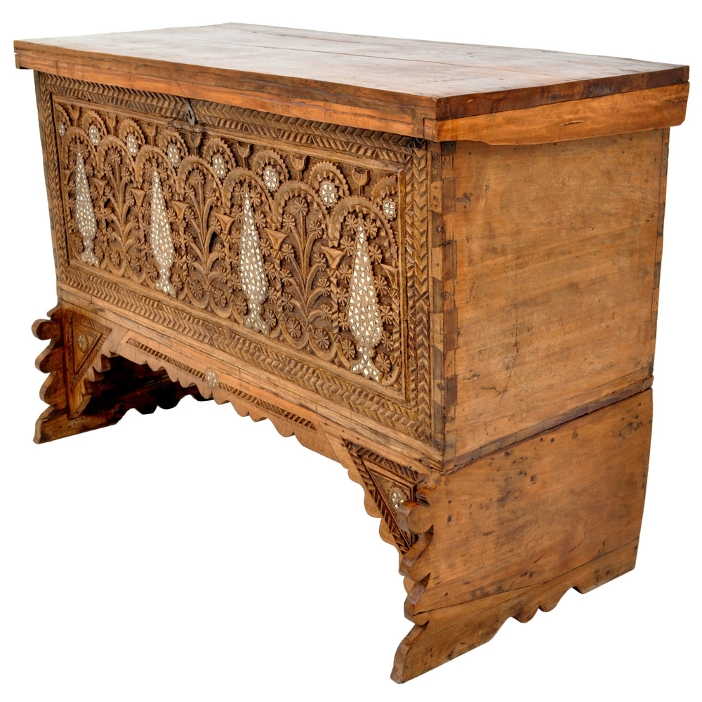 Antique Inlaid Mother of Pearl Syrian Marriage Dowry Chest / Coffer ...