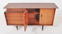 Mid-Century Modern Teak Credenza Sideboard by "Beautility," Circa 1960.