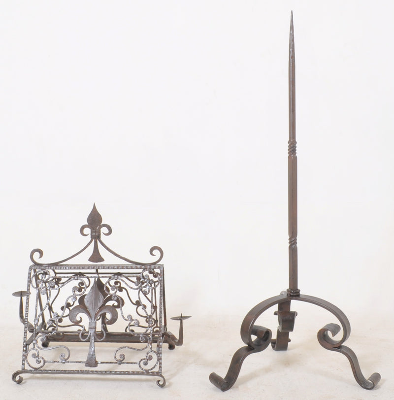Antique French Gothic Wrought Iron Music Stand, Circa 1850