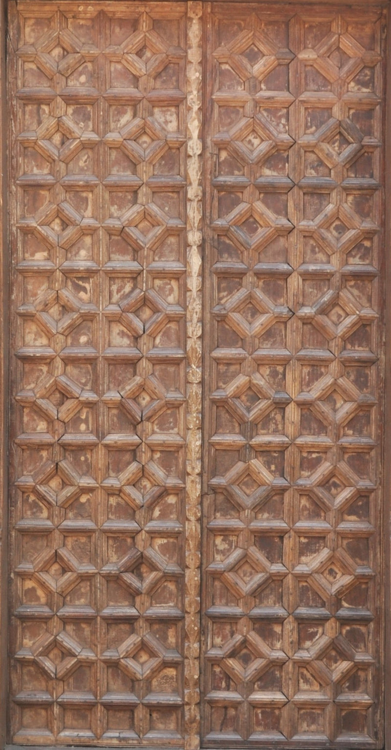 Antique 19th Century Indian Rajastani Carved Door & Frame